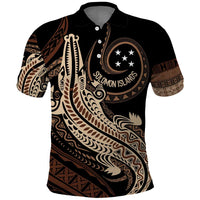 Personalized Solomon Islands Crocodile Polo Shirt Hapi Isles - Independence Anniversary