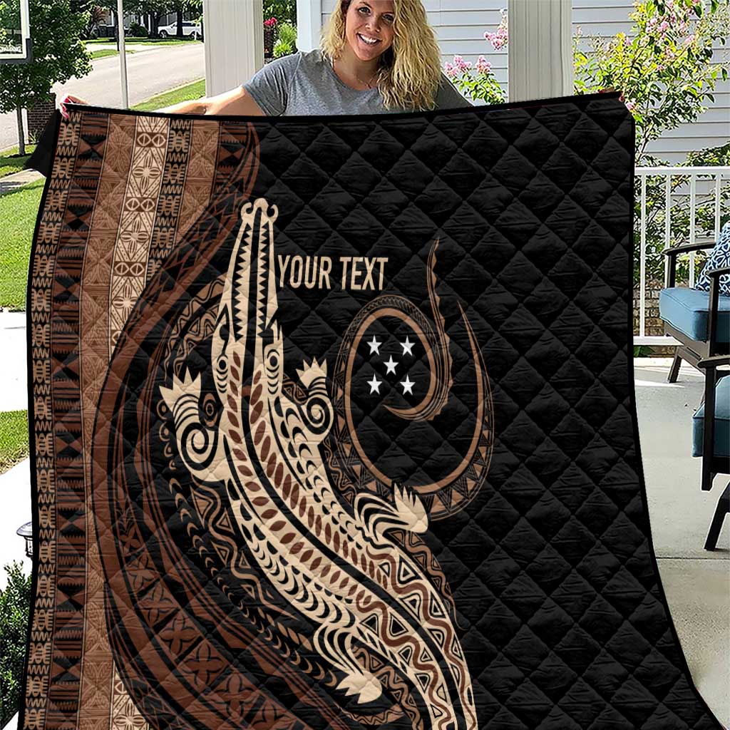 Personalized Solomon Islands Crocodile Quilt Hapi Isles - Independence Anniversary