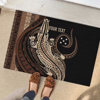 Personalized Solomon Islands Crocodile Rubber Doormat Hapi Isles - Independence Anniversary