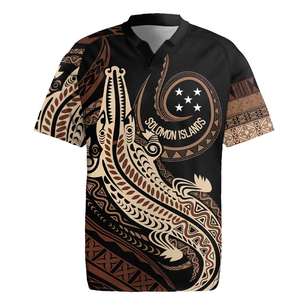 Personalized Solomon Islands Crocodile Rugby Jersey Hapi Isles - Independence Anniversary