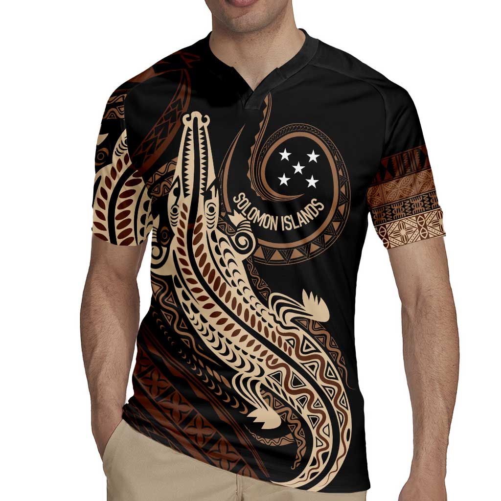 Personalized Solomon Islands Crocodile Rugby Jersey Hapi Isles - Independence Anniversary