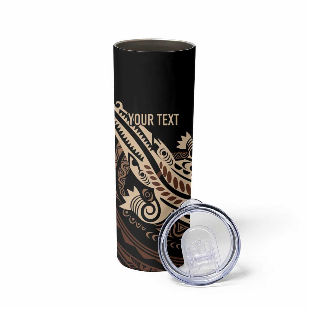 Personalized Solomon Islands Crocodile Skinny Tumbler Hapi Isles - Independence Anniversary