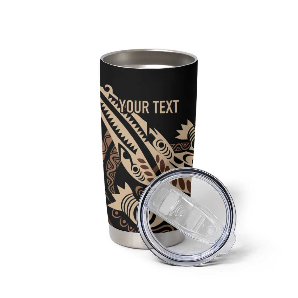 Personalized Solomon Islands Crocodile Tumbler Cup Hapi Isles - Independence Anniversary