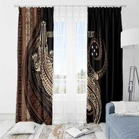 Personalized Solomon Islands Crocodile Window Curtain Hapi Isles - Independence Anniversary
