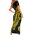 Personalized Solomon Islands Independence Anniversary Family Matching Short Sleeve Bodycon Dress and Hawaiian Shirt Crocodile Mix Tapa