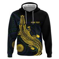 Personalized Solomon Islands Independence Anniversary Hoodie Crocodile Mix Tapa
