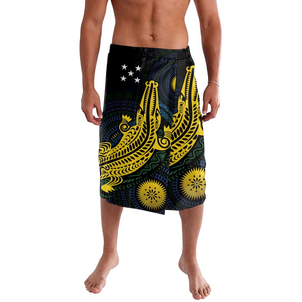 Personalized Solomon Islands Independence Anniversary Lavalava Crocodile Mix Tapa