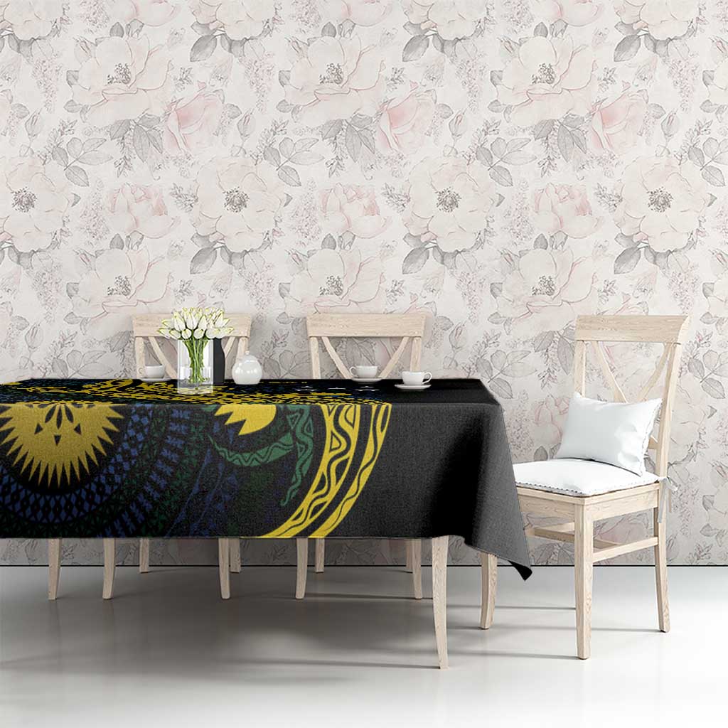 Personalized Solomon Islands Independence Anniversary Tablecloth Crocodile Mix Tapa