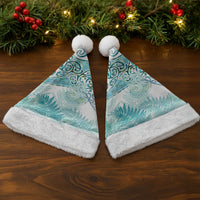 Aotearoa Maori Koru Curves Christmas Santa Hat Mossy Paua Shell