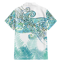 Aotearoa Maori Koru Curves Family Matching Mermaid Dress and Hawaiian Shirt Mossy Paua Shell LT7 - Polynesian Pride