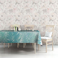 Aotearoa Maori Koru Curves Tablecloth Mossy Paua Shell