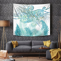 Aotearoa Maori Koru Curves Tapestry Mossy Paua Shell