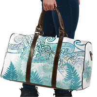 Aotearoa Maori Koru Curves Travel Bag Mossy Paua Shell
