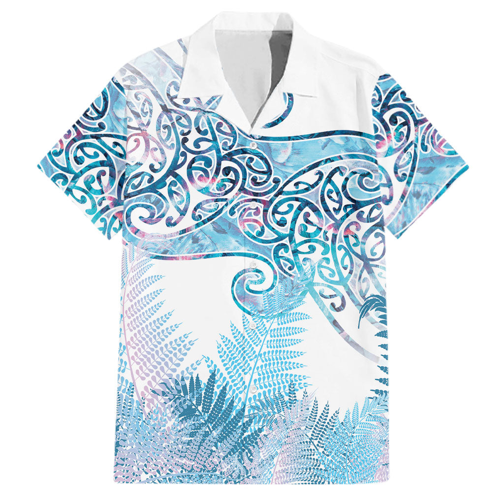 Aotearoa Maori Koru Curves Family Matching Off Shoulder Maxi Dress and Hawaiian Shirt Aqua Paua Shell
