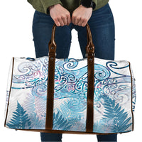 Aotearoa Maori Koru Curves Travel Bag Aqua Paua Shell