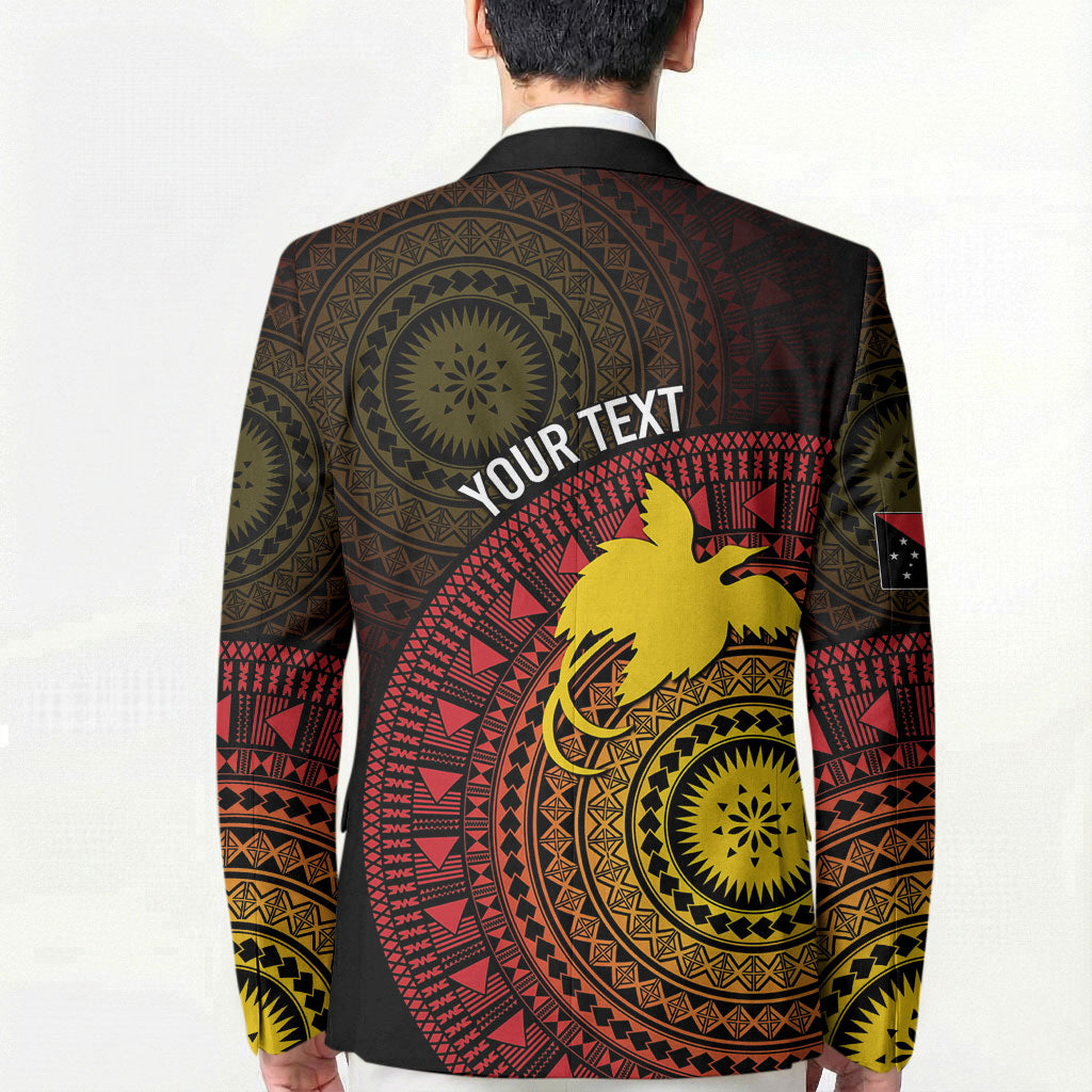 Papua New Guinea Independence Personalized Blazer Tapa Circle