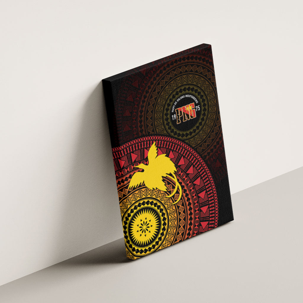 Papua New Guinea Independence Canvas Wall Art Tapa Circle