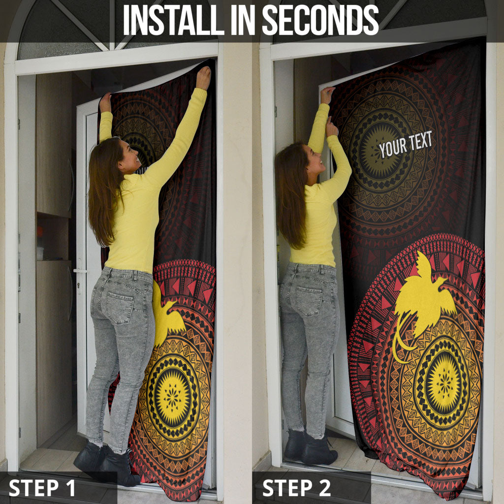 Papua New Guinea Independence Personalized Door Cover Tapa Circle