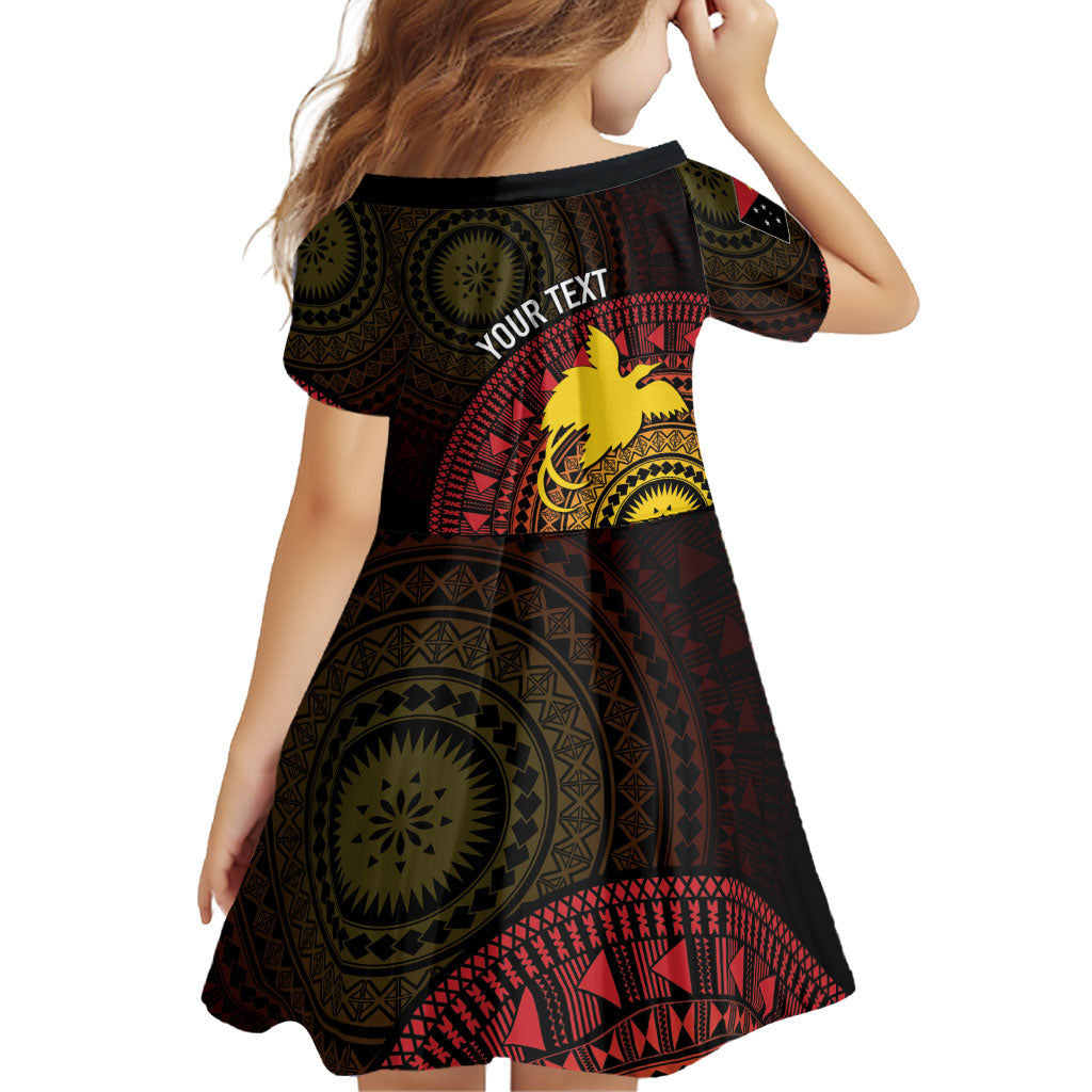 Papua New Guinea Independence Personalized Family Matching Puletasi and Hawaiian Shirt Tapa Circle