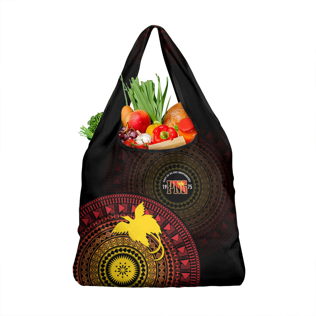 Papua New Guinea Independence Grocery Bag Tapa Circle