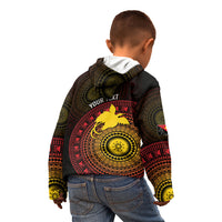 Papua New Guinea Independence Personalized Kid Hoodie Tapa Circle