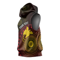Papua New Guinea Independence Personalized Sleeveless Hoodie Tapa Circle