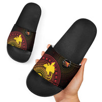 Papua New Guinea Independence Slide Sandals Tapa Circle