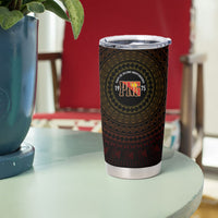 Papua New Guinea Independence Personalized Tumbler Cup Tapa Circle