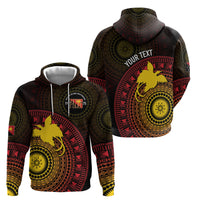 Papua New Guinea Independence Personalized Zip Hoodie Tapa Circle