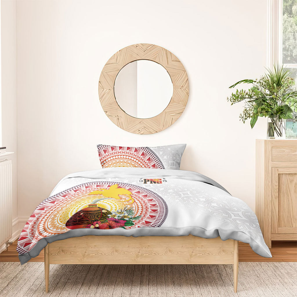 Hapi De Bilong Indipendens Papua New Guinea Bedding Set PNG Lime Pot