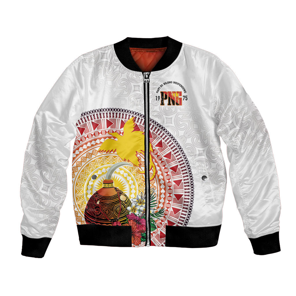Hapi De Bilong Indipendens Papua New Guinea Bomber Jacket PNG Lime Pot