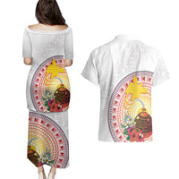 Hapi De Bilong Indipendens Papua New Guinea Couples Matching Puletasi and Hawaiian Shirt PNG Lime Pot