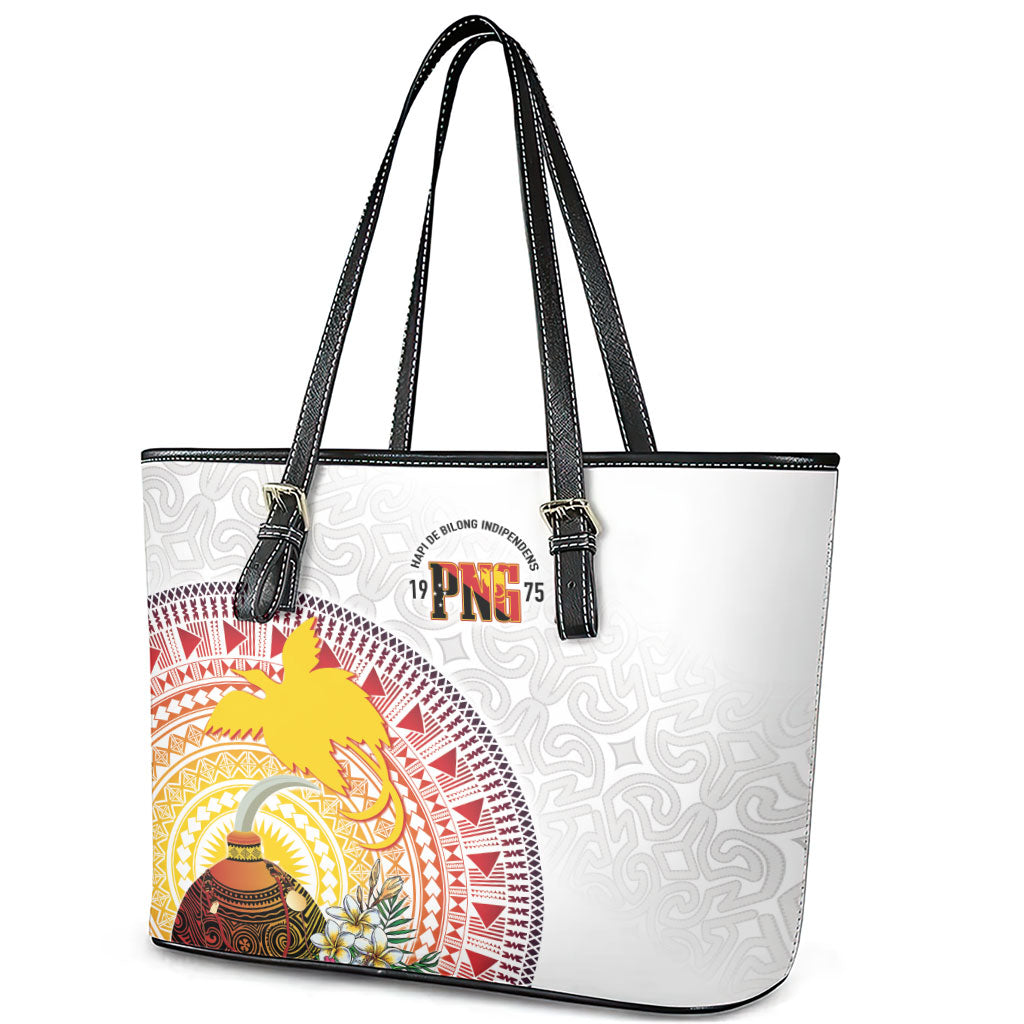 Hapi De Bilong Indipendens Papua New Guinea Leather Tote Bag PNG Lime Pot