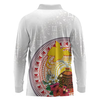 Hapi De Bilong Indipendens Papua New Guinea Long Sleeve Polo Shirt PNG Lime Pot