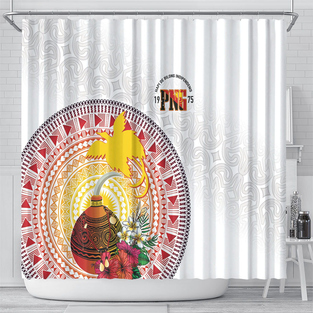 Hapi De Bilong Indipendens Papua New Guinea Shower Curtain PNG Lime Pot
