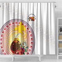 Hapi De Bilong Indipendens Papua New Guinea Shower Curtain PNG Lime Pot