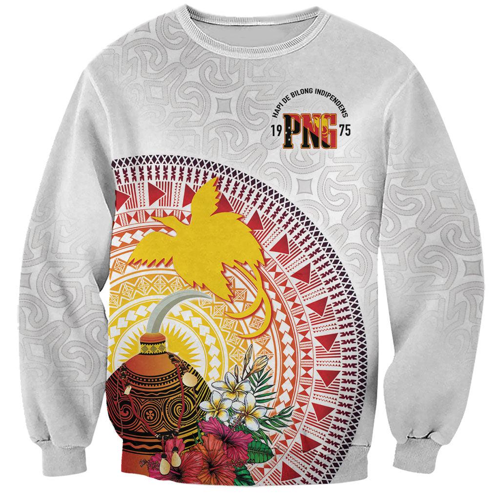 Hapi De Bilong Indipendens Papua New Guinea Sweatshirt PNG Lime Pot