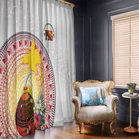 Hapi De Bilong Indipendens Papua New Guinea Window Curtain PNG Lime Pot