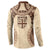 Bula Fiji Day 55th Anniversary Masi Tapa Button Sweatshirt Emerald Jubilee - Beige - Polynesian Pride