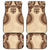 Bula Fiji Day 55th Anniversary Masi Tapa Car Mats Emerald Jubilee - Beige - Polynesian Pride