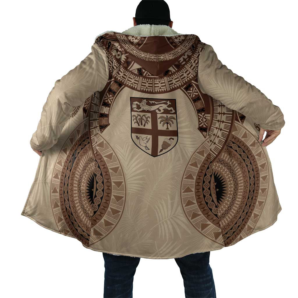 Bula Fiji Day 55th Anniversary Masi Tapa Cloak Emerald Jubilee - Beige - Polynesian Pride