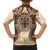 Bula Fiji Day 55th Anniversary Masi Tapa Family Matching Long Sleeve Bodycon Dress and Hawaiian Shirt Emerald Jubilee - Beige - Polynesian Pride