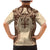 Bula Fiji Day 55th Anniversary Masi Tapa Family Matching Mermaid Dress and Hawaiian Shirt Emerald Jubilee - Beige - Polynesian Pride