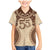 Bula Fiji Day 55th Anniversary Masi Tapa Family Matching Mermaid Dress and Hawaiian Shirt Emerald Jubilee - Beige - Polynesian Pride