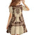 Bula Fiji Day 55th Anniversary Masi Tapa Family Matching Short Sleeve Bodycon Dress and Hawaiian Shirt Emerald Jubilee - Beige - Polynesian Pride