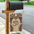 Bula Fiji Day 55th Anniversary Masi Tapa Garden Flag Emerald Jubilee - Beige - Polynesian Pride