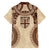 Bula Fiji Day 55th Anniversary Masi Tapa Hawaiian Shirt Emerald Jubilee - Beige - Polynesian Pride
