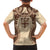 Bula Fiji Day 55th Anniversary Masi Tapa Hawaiian Shirt Emerald Jubilee - Beige - Polynesian Pride