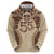 Bula Fiji Day 55th Anniversary Masi Tapa Hoodie Emerald Jubilee - Beige - Polynesian Pride