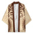 Bula Fiji Day 55th Anniversary Masi Tapa Kimono Emerald Jubilee - Beige - Polynesian Pride